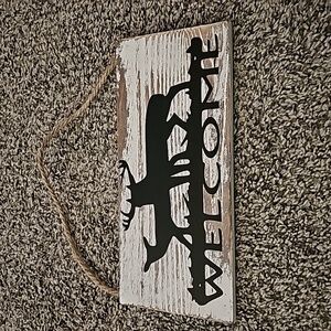 Welcome Deer Wood Sign - New